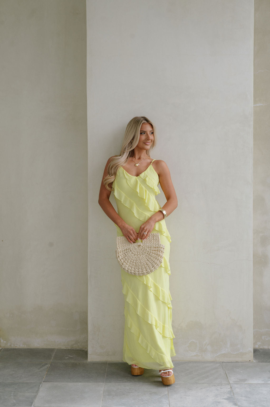 Jade Ruffled Maxi Dress