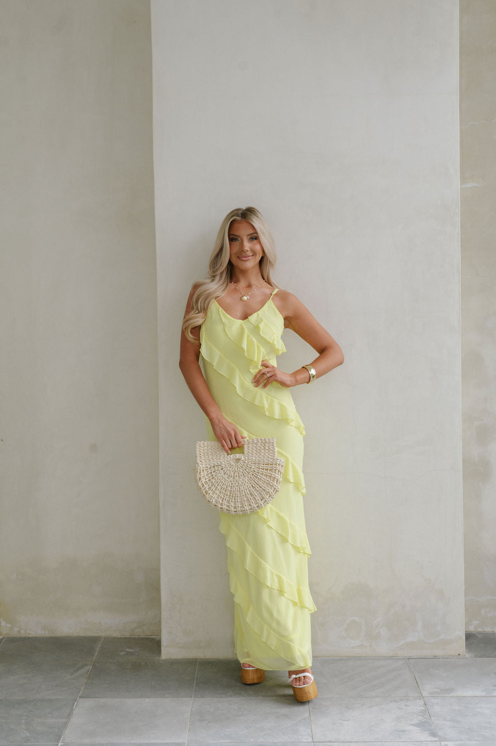 Jade Ruffled Maxi Dress
