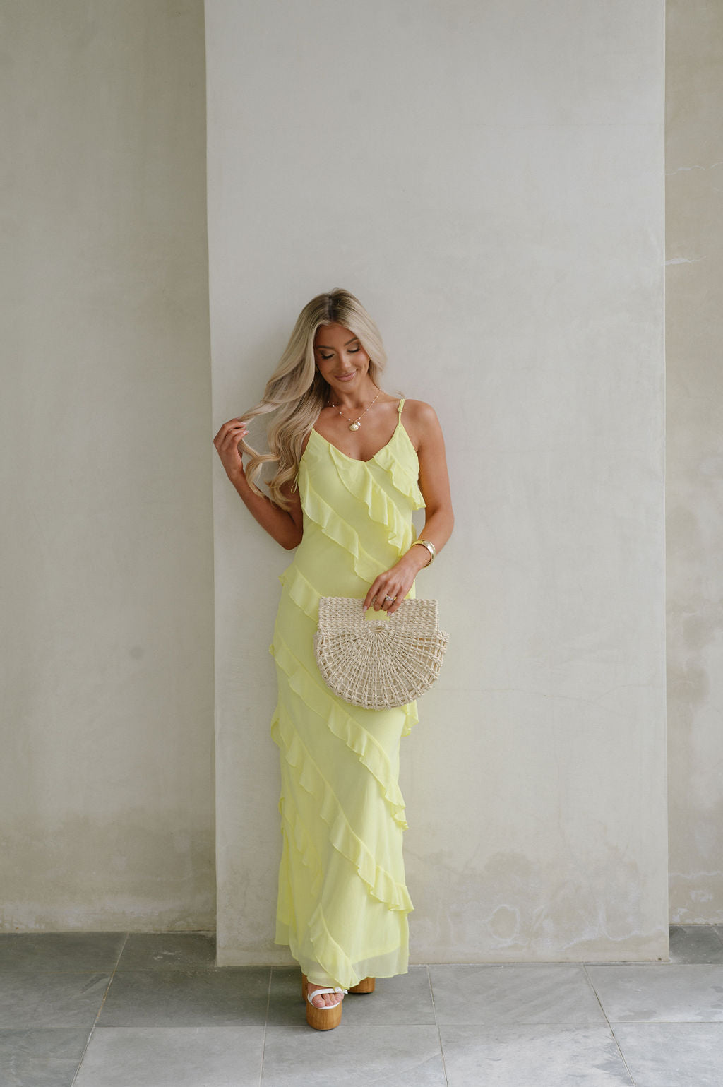 Jade Ruffled Maxi Dress