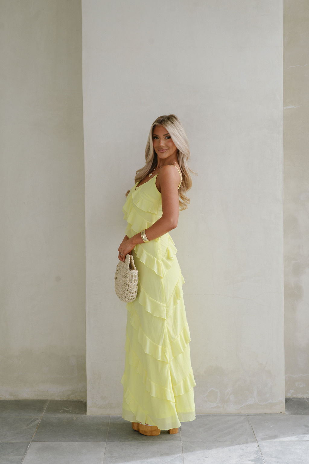 Jade Ruffled Maxi Dress