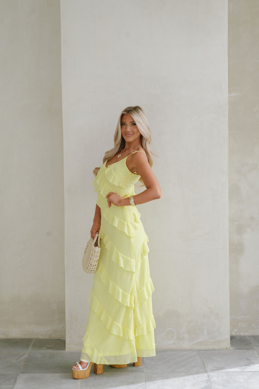 Jade Ruffled Maxi Dress