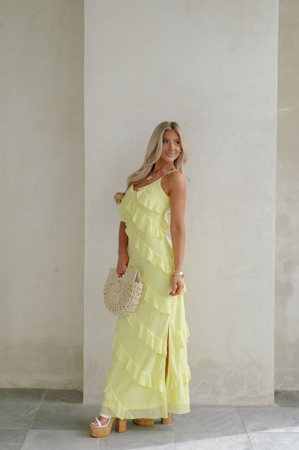 Jade Ruffled Maxi Dress