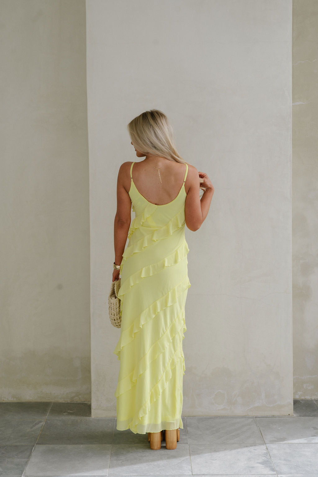 Jade Ruffled Maxi Dress