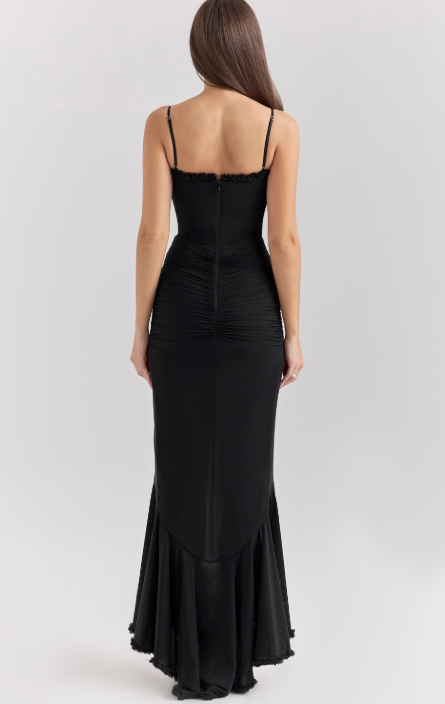 Janime | Ruffled Front Gown Dress