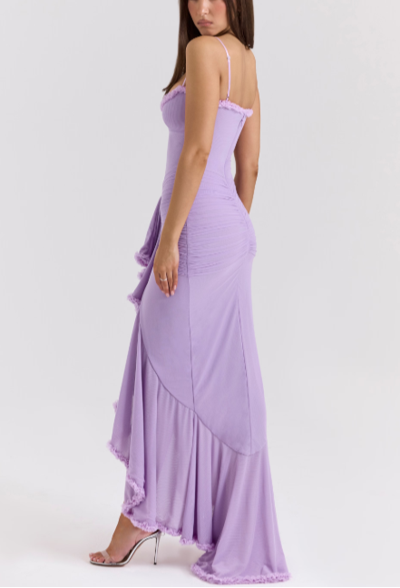 Janime | Ruffled Front Gown Dress