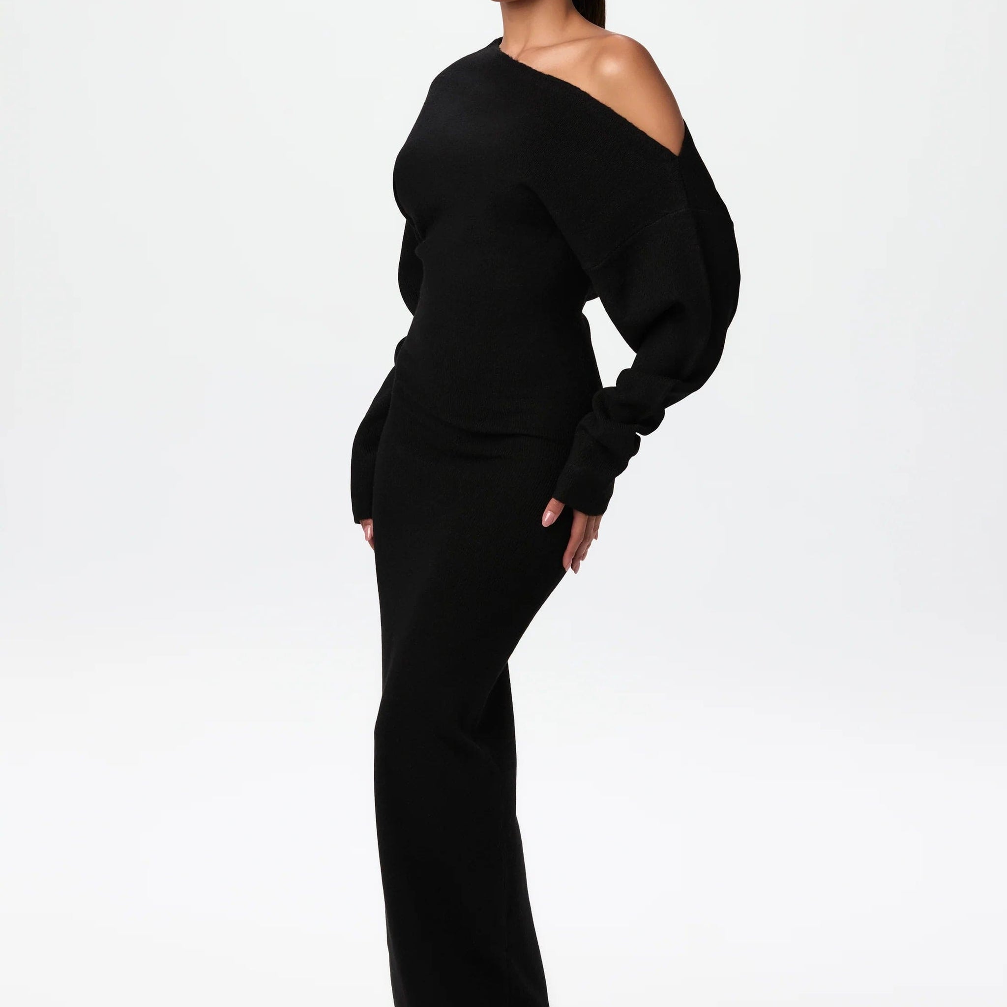 Drop Shoulder Sweater Dress