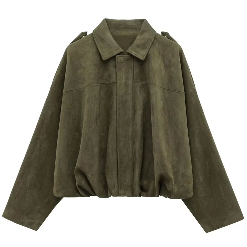 VIRAL Suedine Bomber Jacket