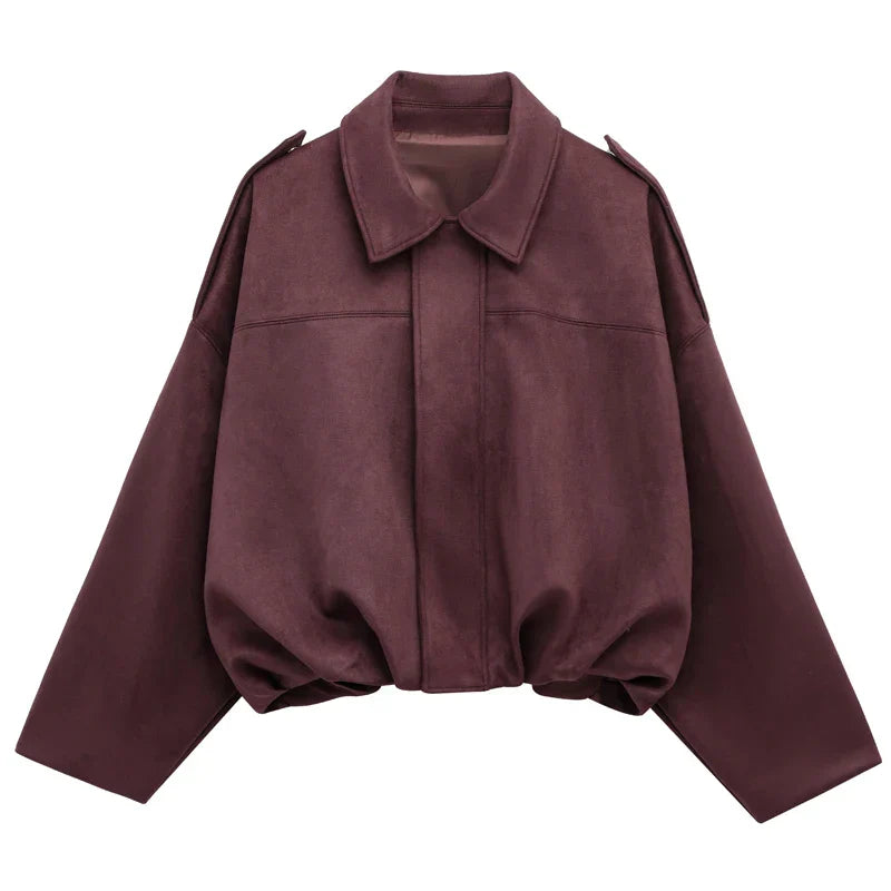 VIRAL Suedine Bomber Jacket