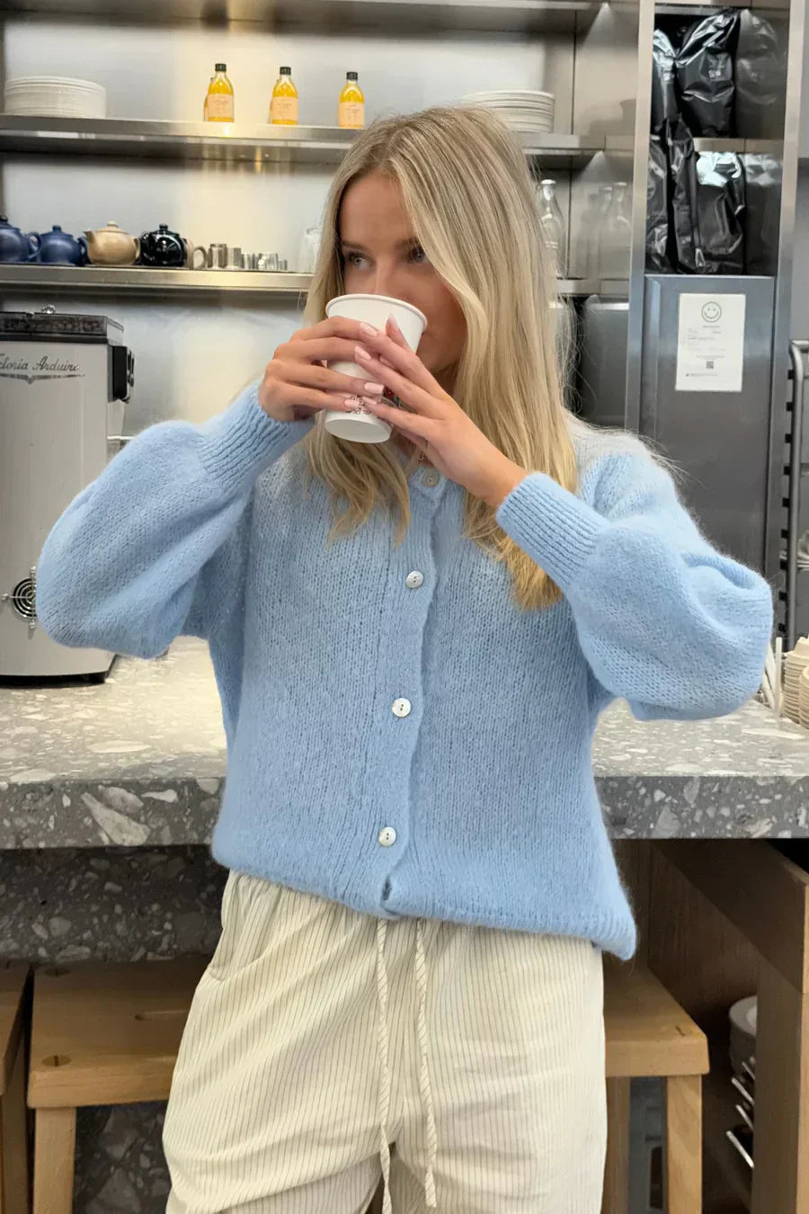 Knitted Vest - Baby Blue